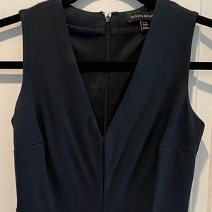 Banana Republic, 00P black fitted, sleeveless dress
